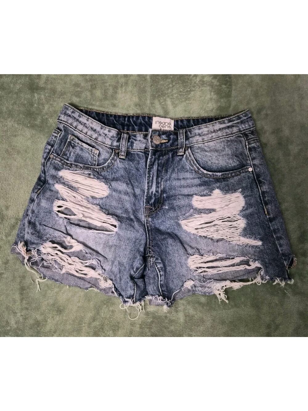 Size Small Insane Gene Los Angeles Distressed Shredded Cut Off Shorts